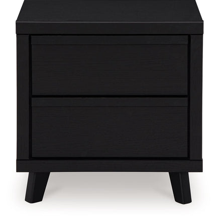 Danziar - Black - Two Drawer Night Stand Signature Design by Ashley® 