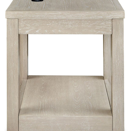 Marxhart - Bisque - Square End Table Signature Design by Ashley® 