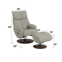 Kandoro - Motion Accent Chair With Swivel & Ottoman - Gray And Brown ACME 