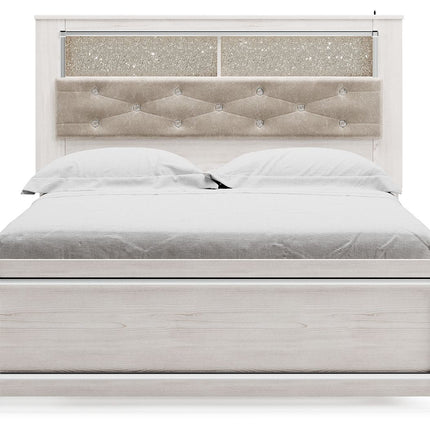 Altyra - White - Queen Panel Bookcase Bed With Roll Slats Signature Design by Ashley® 