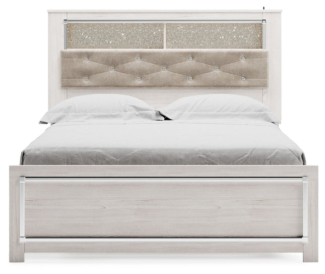 Altyra - White - Queen Panel Bookcase Bed With Roll Slats Signature Design by Ashley® 