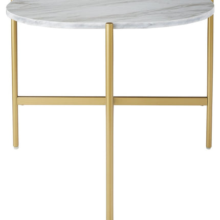 Wynora - White / Gold - Chair Side End Table Ashley Furniture 