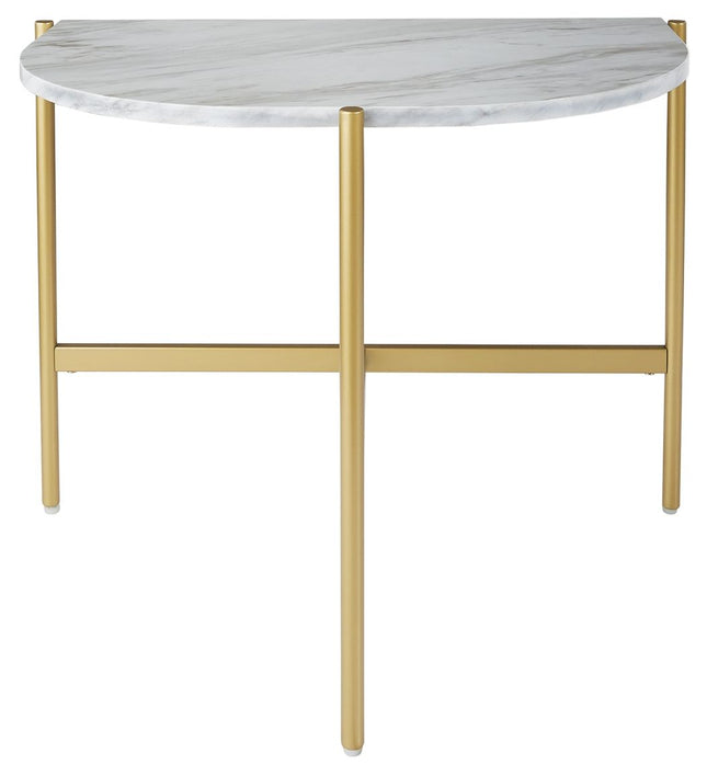 Wynora - White / Gold - Chair Side End Table Ashley Furniture 