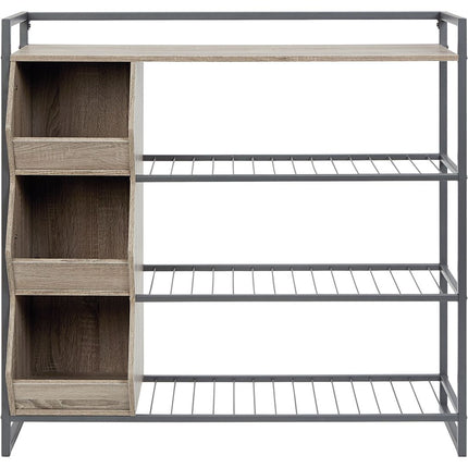 Maccenet - Grayish Brown / Gunmetal - Shoe Rack Ashley Furniture 