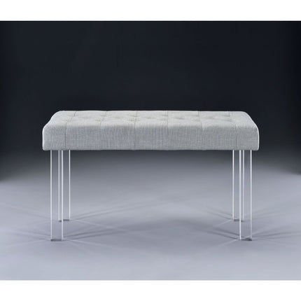 Bagley - Bench - Linen & Clear Acrylic ACME 