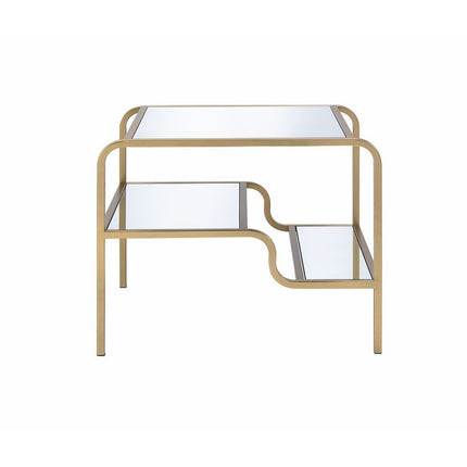 Astrid - End Table - Gold & Mirror ACME 