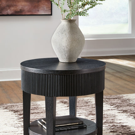 Marstream - Black - Round End Table Signature Design by Ashley® 