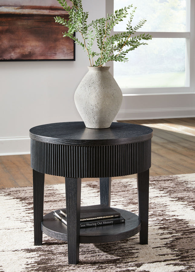 Marstream - Black - Round End Table Signature Design by Ashley® 