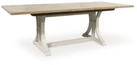 Thumbnail for Shaybrock - Antique White / Brown - Rectangular Dining Room Extension Table - Tony's Home Furnishings