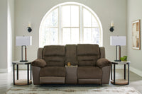Thumbnail for Dorman - Chocolate - Dbl Reclining Loveseat With Console - Tony's Home Furnishings
