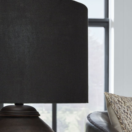 Naareman - Metallic Black - Terracotta Table Lamp Signature Design by Ashley® 