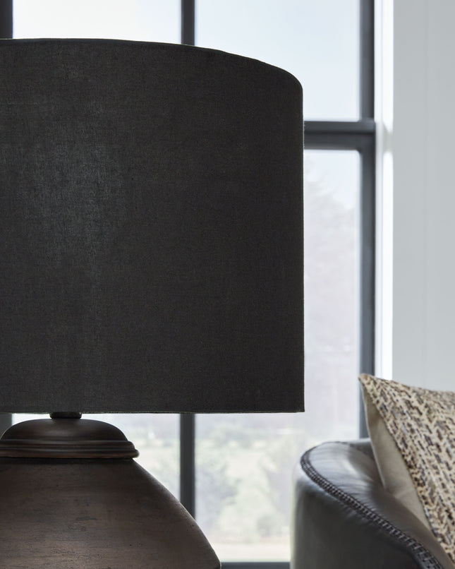 Naareman - Metallic Black - Terracotta Table Lamp Signature Design by Ashley® 