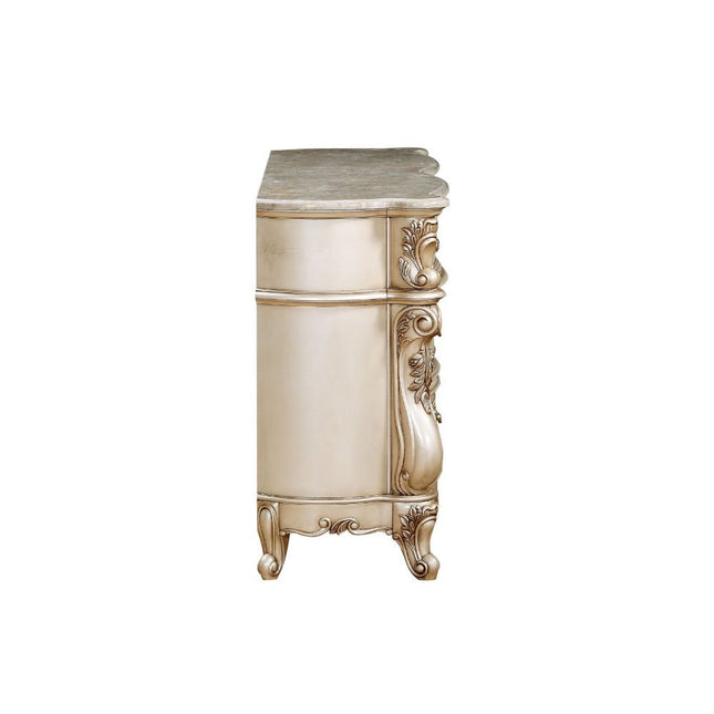 Gorsedd - Dresser - Marble & Antique White ACME 