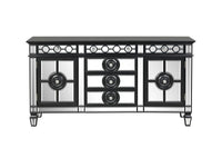 Varian II - Server - Black & Sliver Finish - Tony's Home Furnishings