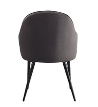 Caspian - Side Chair (Set of 2) - Dark Gray Fabric & Black Finish ACME 