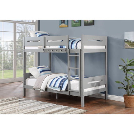 Edah - Twin Over Twin Bunk Bed - Gray - Tony's Home Furnishings