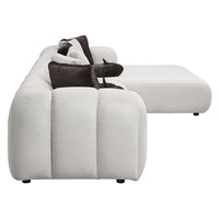 Manilla - Sectional Sofa With 8 Pillows - Ivory White Linen ACME 