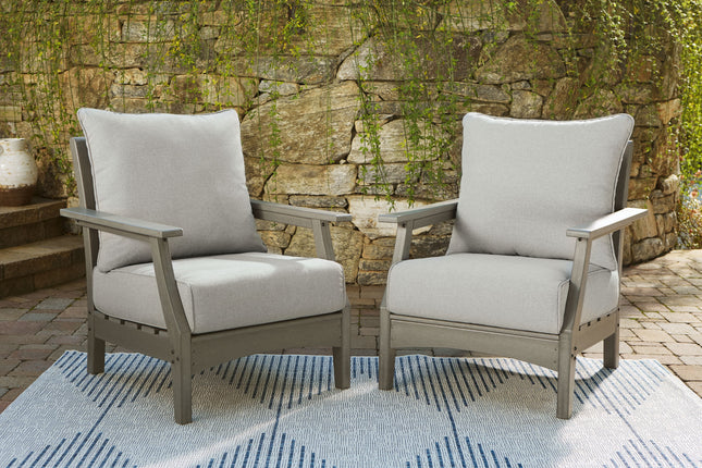 Visola - Gray - Lounge Chair W/Cushion (Set of 2) Signature Design by Ashley® 