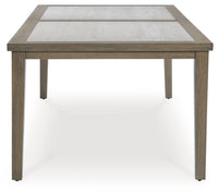 Rainier Ranch - Brown / Beige - Rectangle Dining Table With Umbrella Option Signature Design by Ashley® 