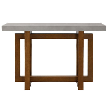 Keven - Sofa Table - Faux Concrete Top & Walnut  Finish ACME 