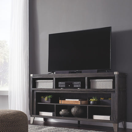 Todoe - Gray - 2 Pc. - 65" TV Stand With Wide Fireplace Insert Signature Design by Ashley® 