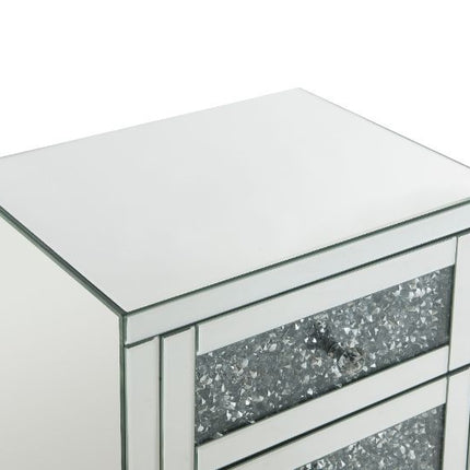 Noralie - Accent Table - Mirrored & Faux Diamonds - 26" ACME 