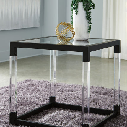 Nallynx - Metallic Gray - Square End Table Ashley Furniture 