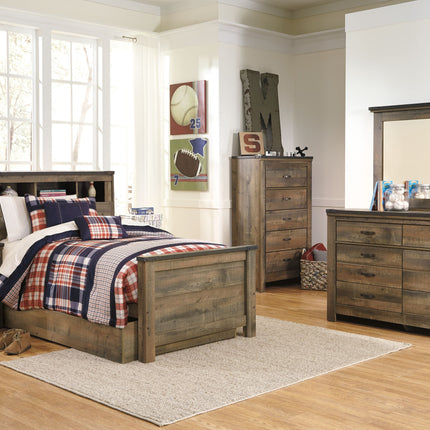 Trinell - Brown - Twin Bookcase Bed With 1 Large Storage Drawer Signature Design by Ashley® 