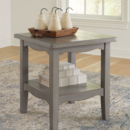 Charina - Antique Gray - Square End Table Signature Design by Ashley® 