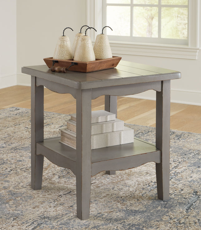 Charina - Antique Gray - Square End Table Signature Design by Ashley® 