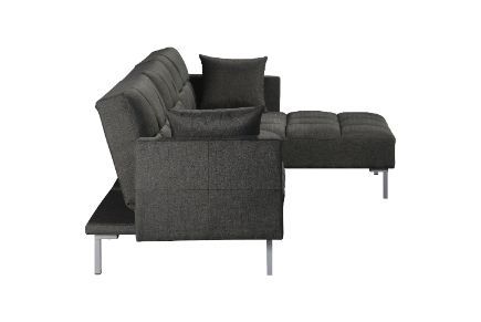 Duzzy - Sectional Sofa - Dark Gray Fabric ACME 