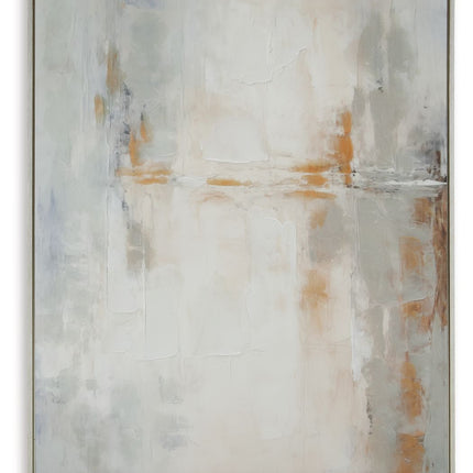 Vallrow - Gray / Amber - Wall Art - Tony's Home Furnishings