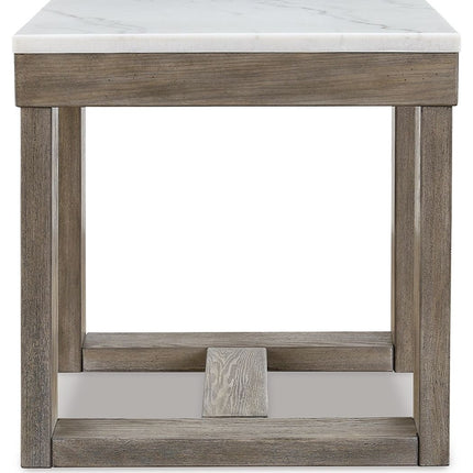 Loyaska - Brown/ivory - Square End Table Signature Design by Ashley® 