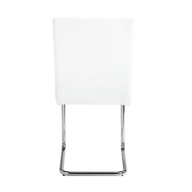 Palton - Side Chair (Set of 2) - White PU & Chrome Finish ACME 