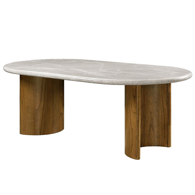 Darcy - Dining Table - Natural Marble Top & Dark Walnut Finish ACME 