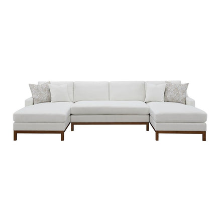 Valiant - Sectional Sofa - Ivory Chenille ACME 