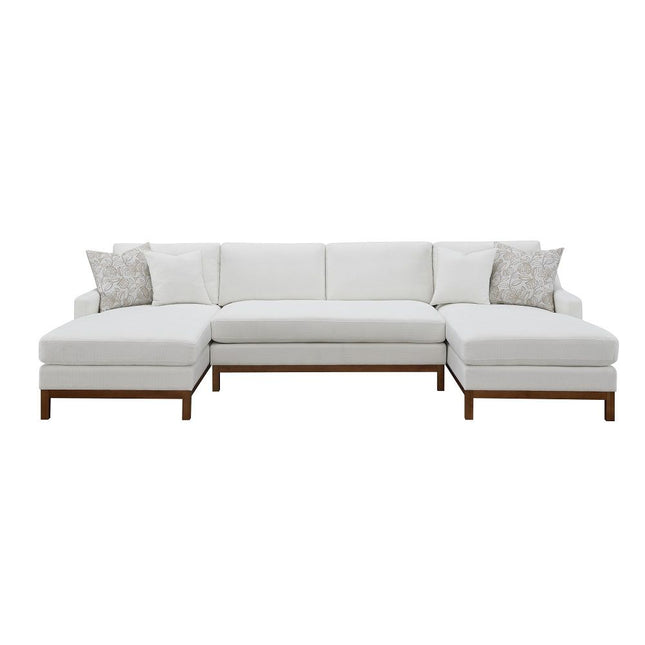 Valiant - Sectional Sofa - Ivory Chenille ACME 