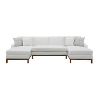 Valiant - Sectional Sofa - Ivory Chenille ACME 