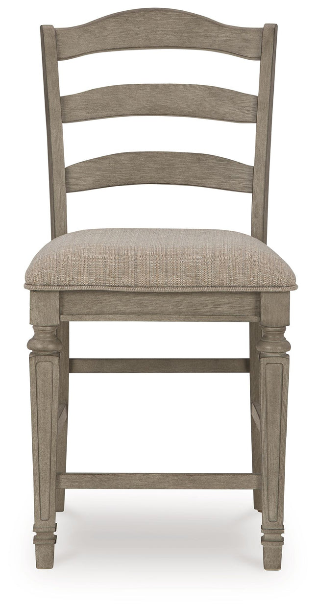 Lodenbay - Antique Gray - Upholstered Barstool (Set of 2) Signature Design by Ashley® 