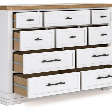 Ashbryn - White / Natural - Dresser Benchcraft® 