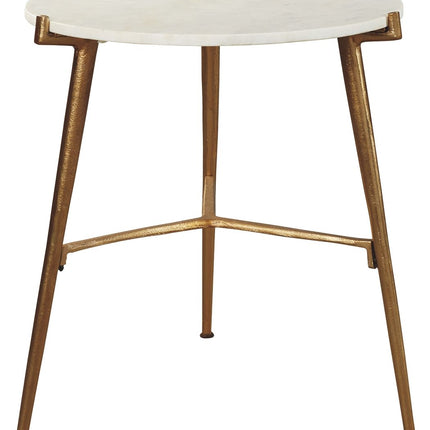 Chadton - White / Gold Finish - Accent Table Ashley Furniture 