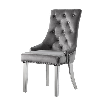 Satinka - Side Chair (Set of 2) - Dark Gray ACME 