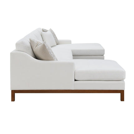 Valiant - Sectional Sofa - Ivory Chenille ACME 