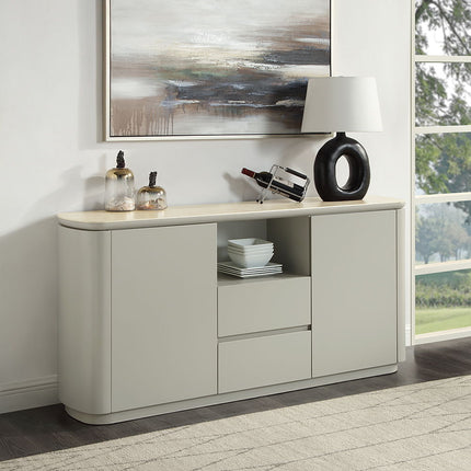 Ingram - Server - Ceramic Top & Light Gray Finish ACME 