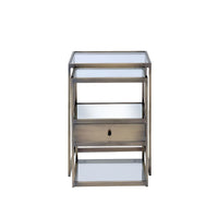Enca - Coffee Table - Antique Brass & Clear Glass ACME 