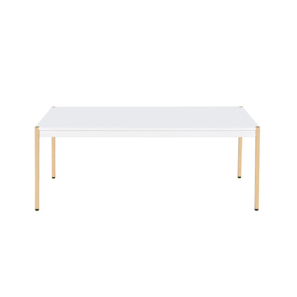 Otrac - Coffee Table - White & Gold Finish ACME 