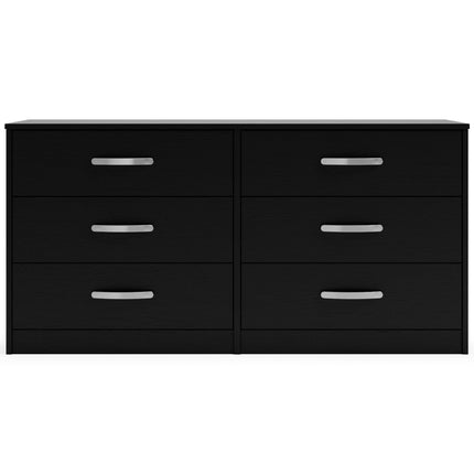 Finch - Black - Six Drawer Dresser - 29'' Height Signature Design by Ashley® 