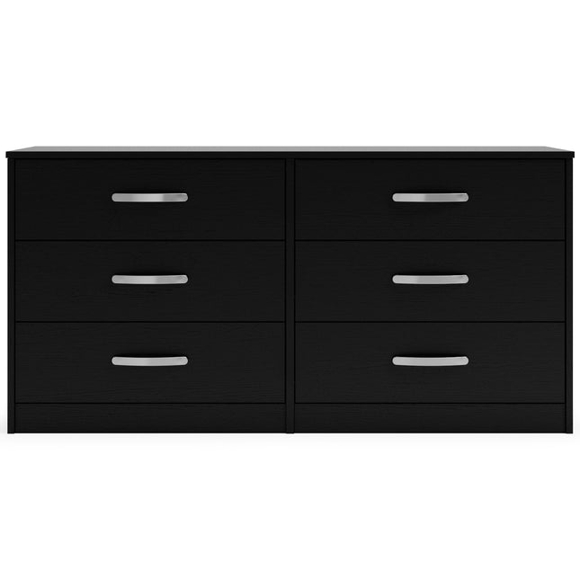 Finch - Black - Six Drawer Dresser - 29'' Height Signature Design by Ashley® 