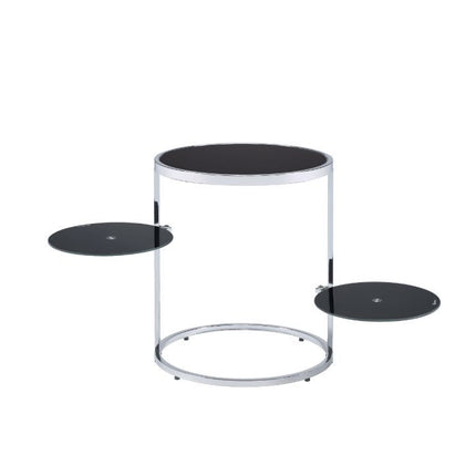 Lynch - Accent Table - Black & Chrome Finish ACME 