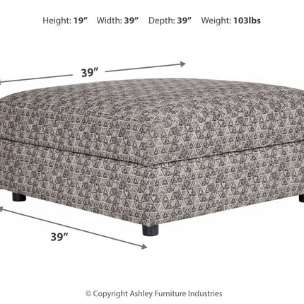 Kellway - Bisque - Ottoman With Storage Ashley Furniture 